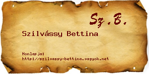 Szilvássy Bettina névjegykártya