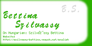 bettina szilvassy business card